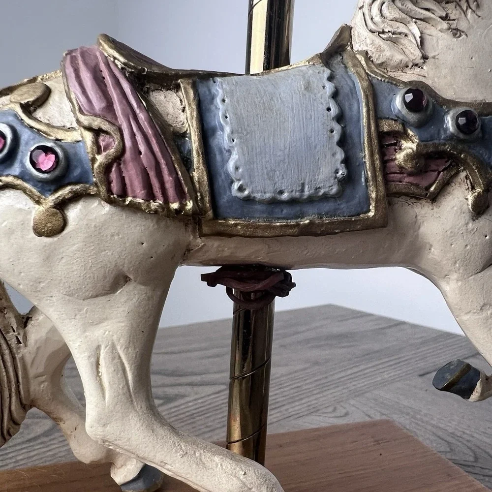 VINTAGE RARE PJ's Carousel Horse Wood Carved Figurine 